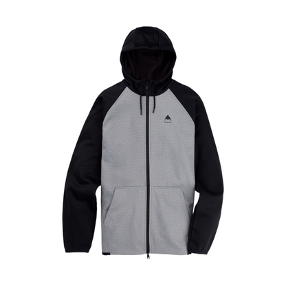 Burton Men's Crown Weatherproof FZ Gray Heather/True Black