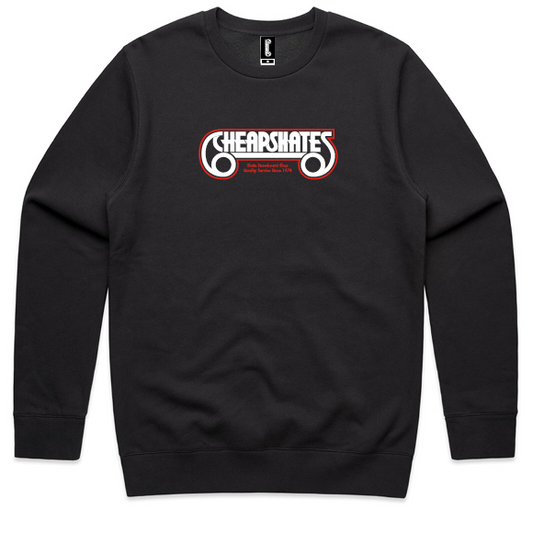 CHEAPSKATES OG LOGO CREW Coal - Red/White Print