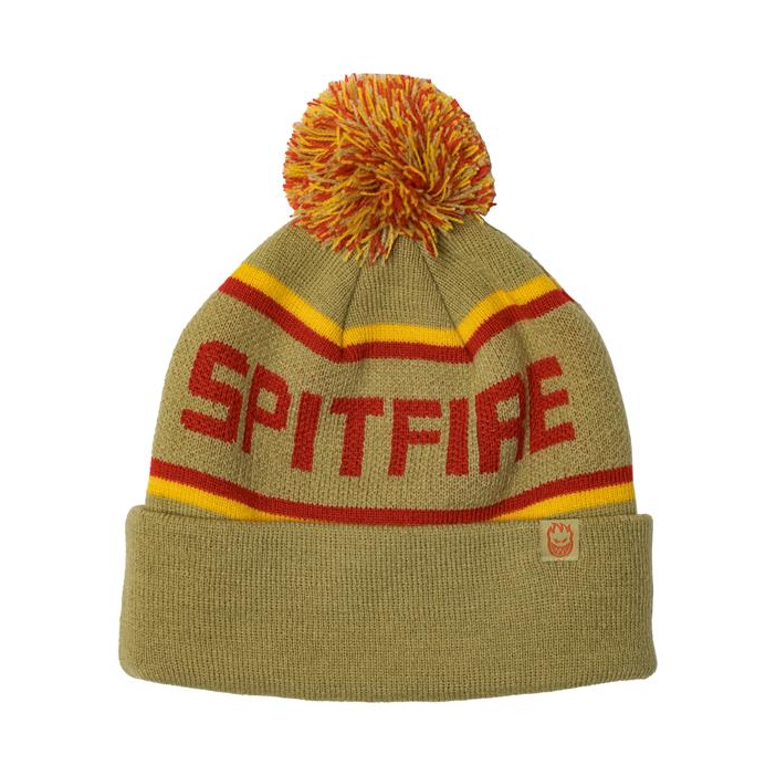 Spitfire Classic 87 Fill Pom Beanie Tan/Gold/Red – Cheapskates Ltd.