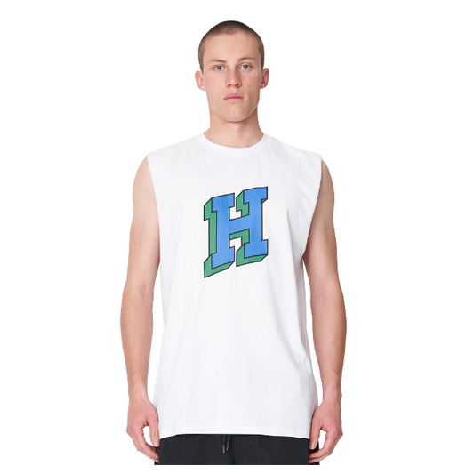 Huffer Tank Frat H White