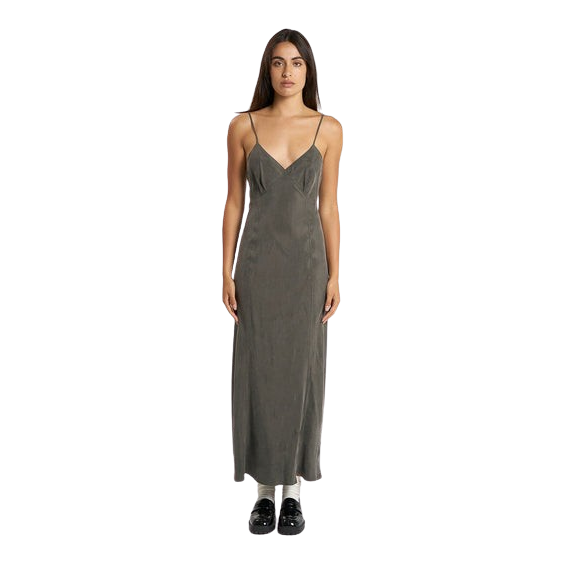 Thrills Chelsea Full Length Slip Dress Truffle