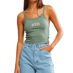 Dickies Longview-Mini Cropped Singlet Sage