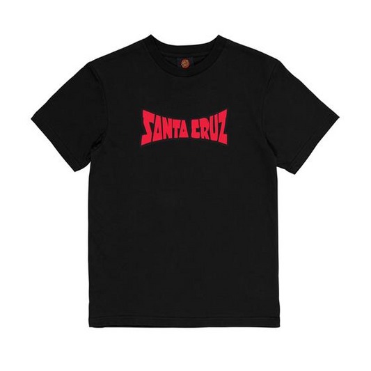 Santa Cruz Arch Check Hand Boy's S/S Tee Black