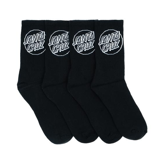 Santa Cruz Opus Dot Socks Black x4 Pack