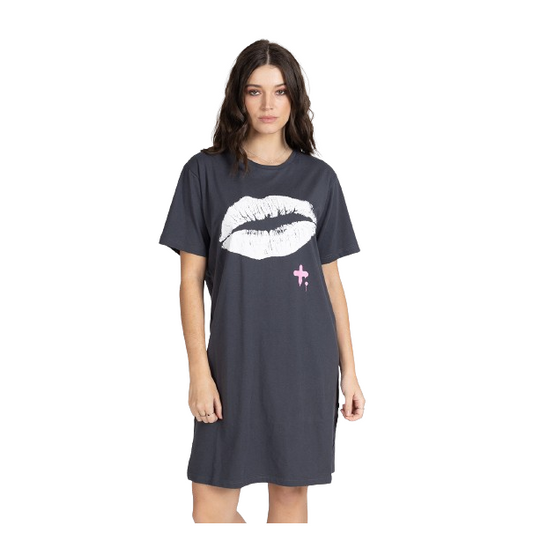 Federation Rush Lips Dress Off Black