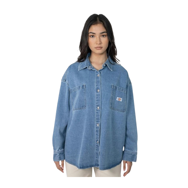 Dickies Florence Denim Shirt Light Wash Blue