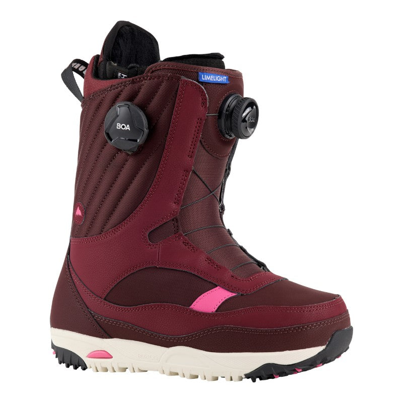 BURTON Women's Limelight Boa Snowboard Boots- Almandine/Stout White