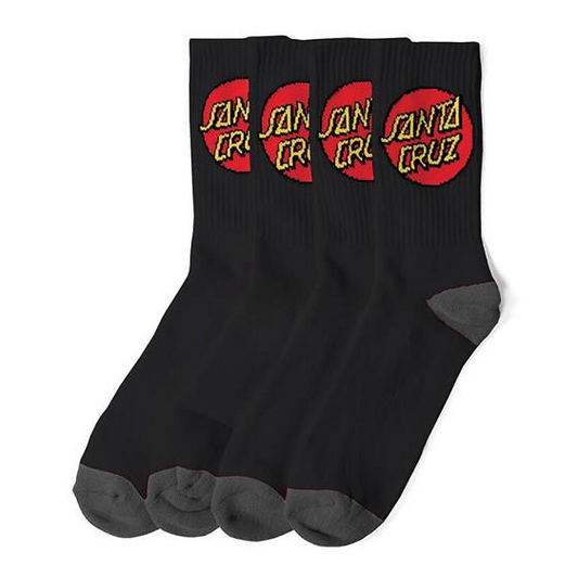 Santa Cruz Socks Black/Red 4Pack