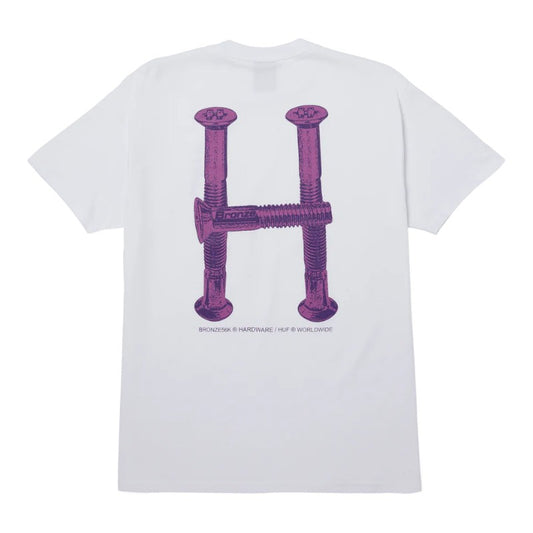 HUF X Bronze56K Bolts Tee - White