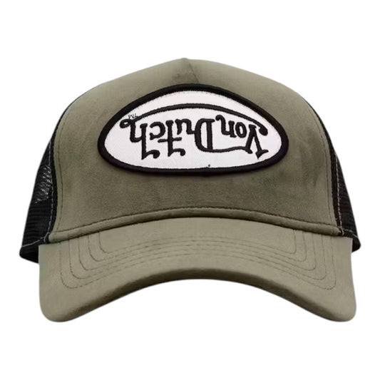 Von Dutch Trucker Cap - Dark Green Velvet