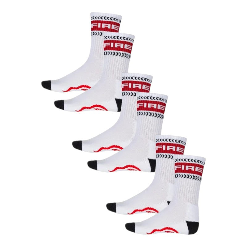 Spitfire Classic '87 Bighead Swirl 3Pack Socks - White