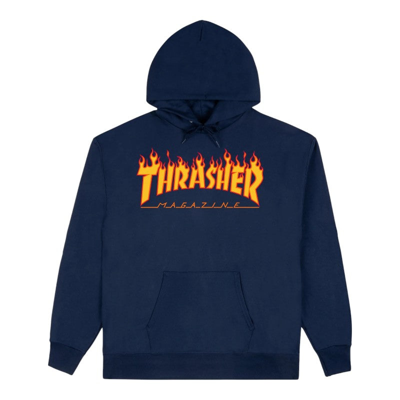 Thrasher Flame Logo Hood Navy