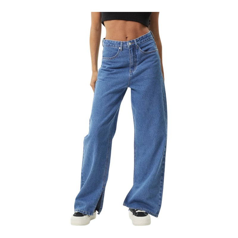 Afends Bella Baggy Jeans - Worn Blue