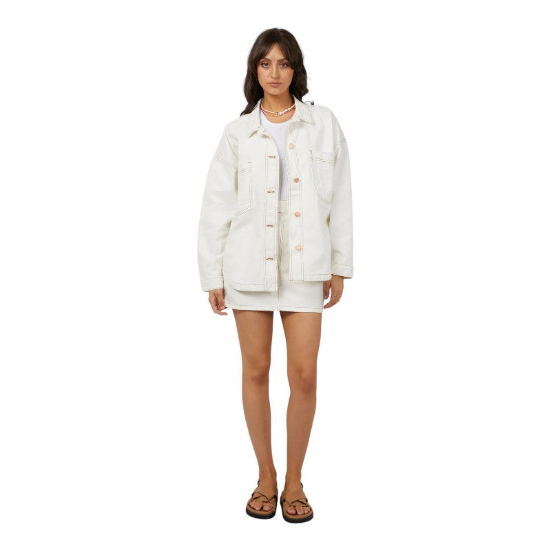 All About Eve Coco Denim Shacket - White