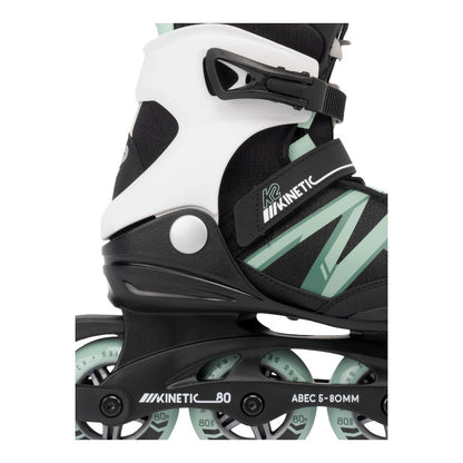 K2 Kinetic 80 Pro Women’s Inline Skates - Black/Sage