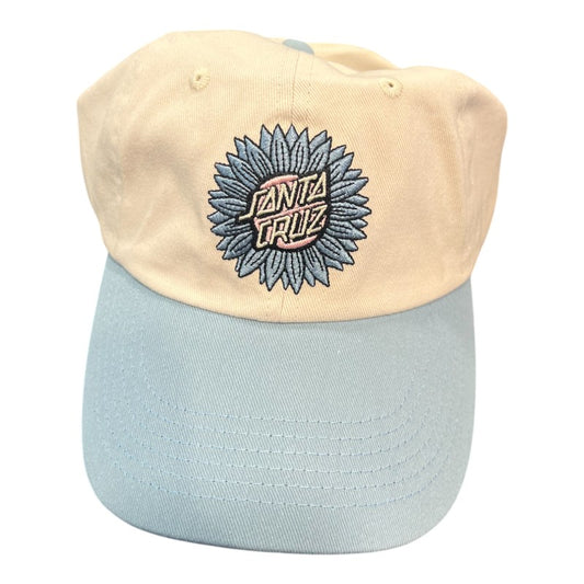 Santa Cruz Funky Flower Dad Cap - Off White/Mist