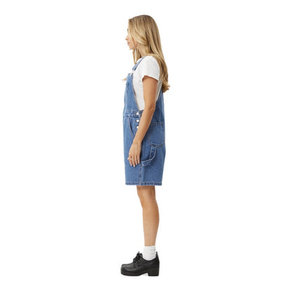 Afends Lil Louis Denim Overall - Worn Blue