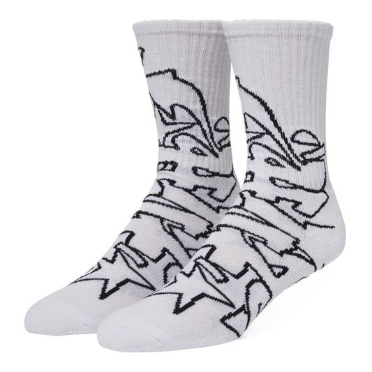 HUF Outlines Crew Sock - White