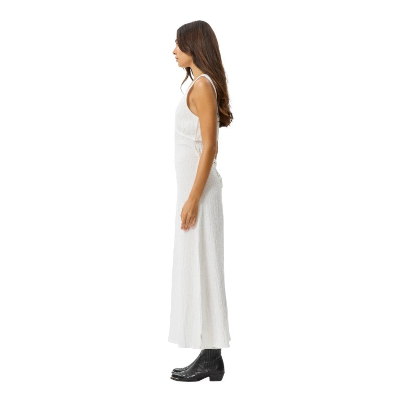 Afends Seersucker Maxi Dress - White