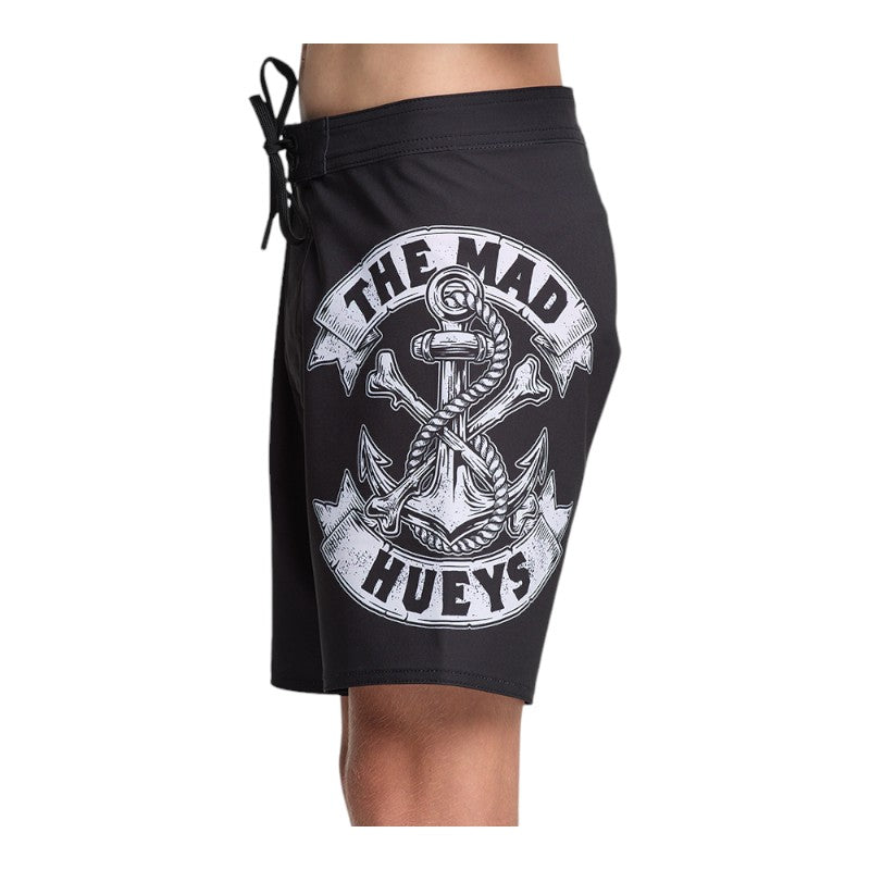 Mad Hueys Youth Anchor Bones 14" Boardshort - Black