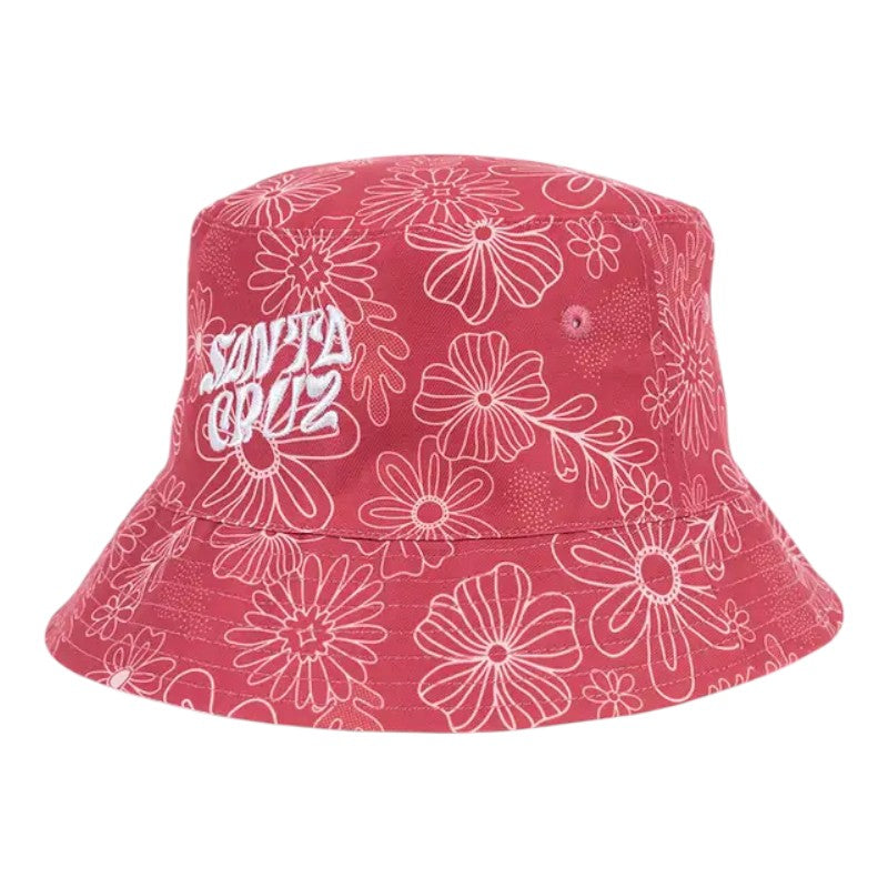 Santa Cruz Youth Vibes Repeat Reversible Bucket Hat - Rose