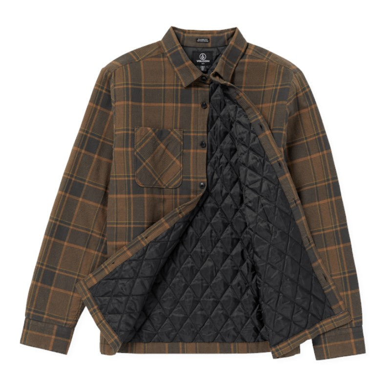 VOLCOM Brickstone Lined Flannel - Mud