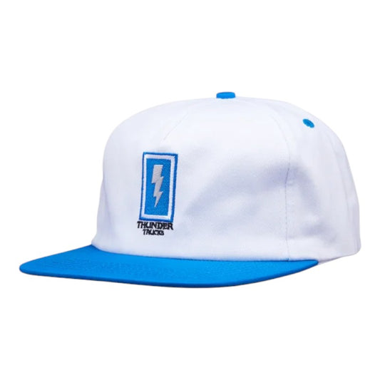 Thunder Boxed Bolt Snapback - White/Blue