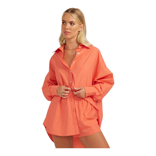 Charlie Holiday Maple Shirt - Coral