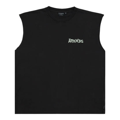 Afends Destroyer Sleeveless Tee - Stone Black