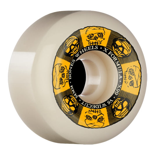 Bones X-Formula V6 Wide-Cut 99A Black & Gold Wheels - 54mm