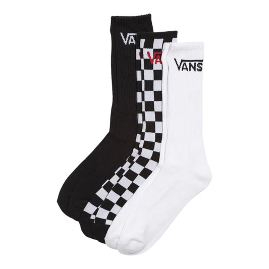 Vans Classic Crew Socks - Black/White/Check