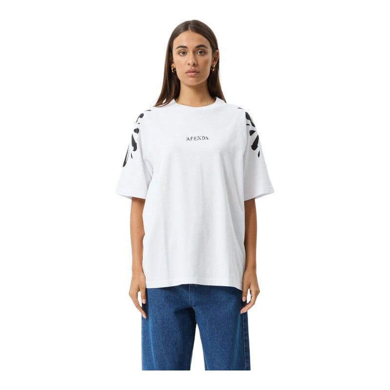 Afends Dash Oversized Raglan Tee - White