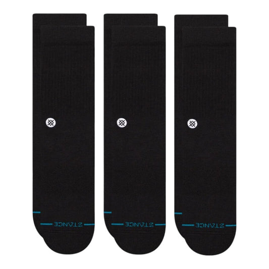 Stance Icon 3 Pack Sock - Black