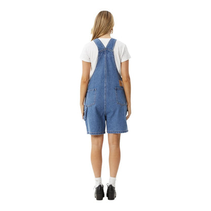 Afends Lil Louis Denim Overall - Worn Blue