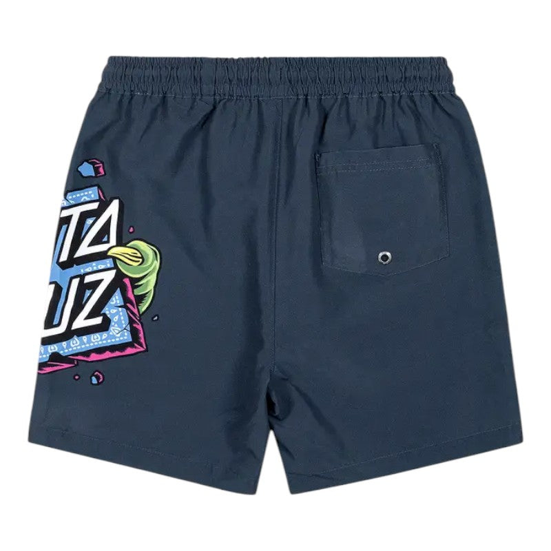 Santa Cruz Youth Johnson Beast Dot Boardshorts - Navy