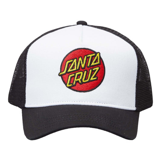 Santa Cruz Classic Dot Trucker Youth Cap - White