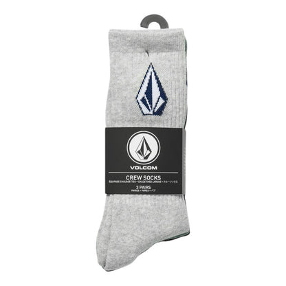 Volcom Full Stone Socks 3 Pack - Petrol