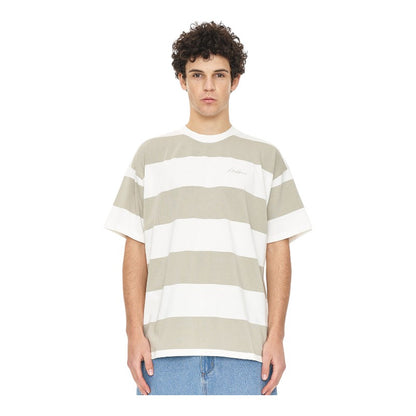 Huffer Stripe Block Tee - Moonrock/Chalk