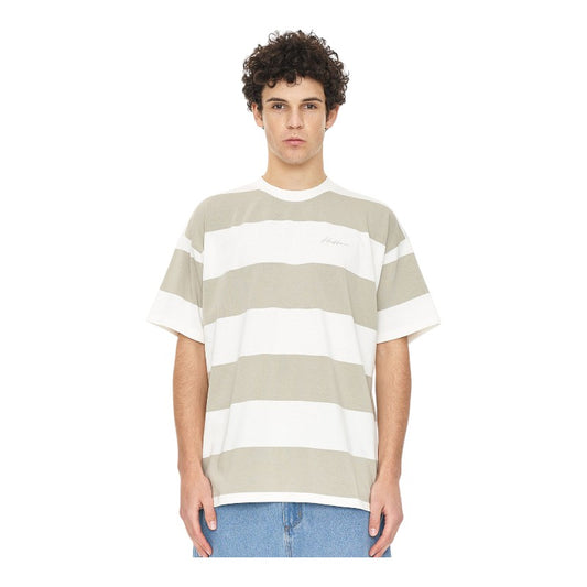 Huffer Stripe Block Tee - Moonrock/Chalk