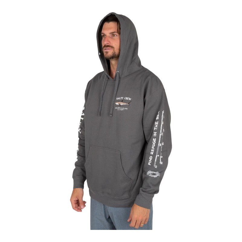 Salty Crew Bruce Hood Fleece Charcoal