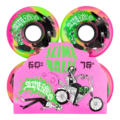 Slime Balls Jay Howell OG Slime Pink Green Swirl 78a Wheels - 60mm