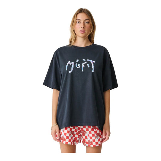 Misfits Liquid Chrome Tee - Thrift Black