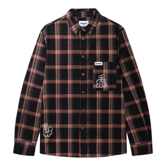 Butter Goods Bugs Flannel Shirt - Black