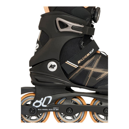 K2 Alexis 80 Women's BOA Inline Skates - Grey/Coral