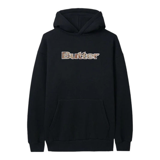 Butter Goods Logo Camo Applique Hood - Black