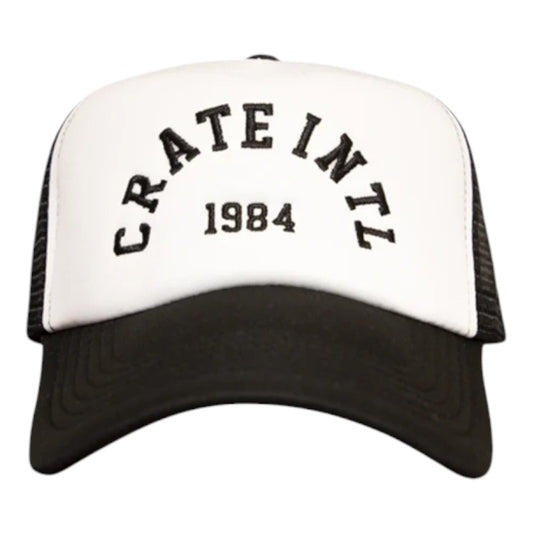 Crate Varsity Trucker Cap - Black/White