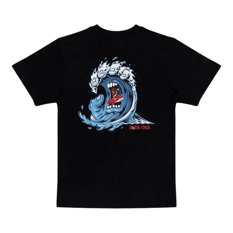 Santa Cruz Youth Screaming Wave Tee - Black