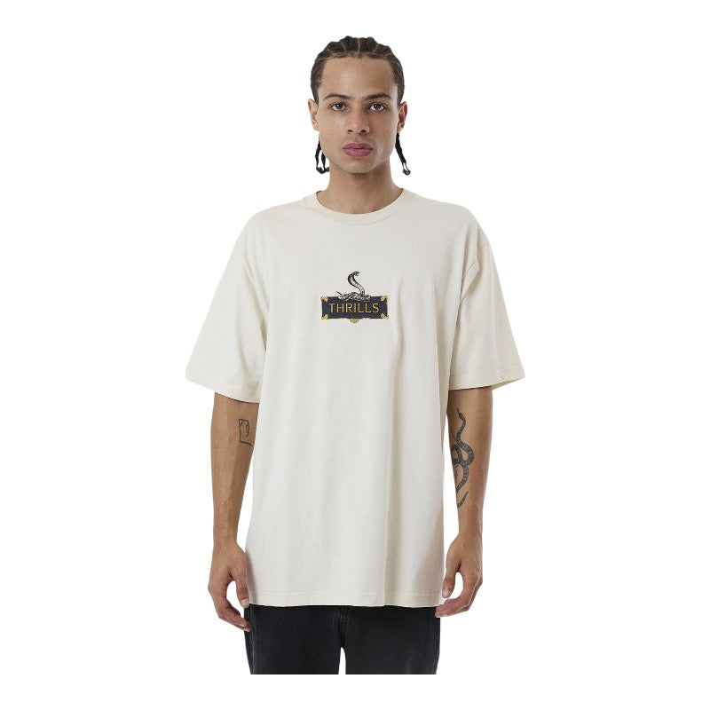 Thrills Above It All Oversize Tee - Light Grey