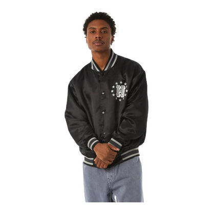 Huf Galactic Stack Baseball Jacket - Black