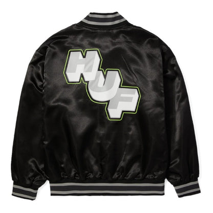 Huf Galactic Stack Baseball Jacket - Black